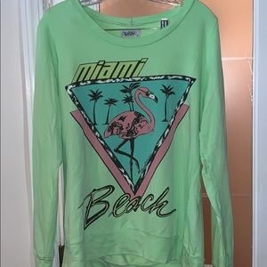 Lauren Moshi Neon Green Crewneck Shirt